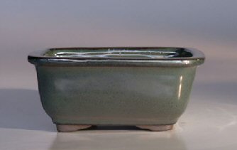 unknown Green Ceramic Bonsai Pot - Rectangle<br><i>6 x 5 x 3</i>