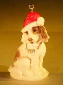 unknown Miniature Ceramic Dog Figurine Christmas Tree Decoration<br><i>By Giuseppe Armani