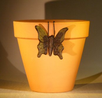 unknown Cast Iron Hanging Garden Pot Decoration - Butterfly<br>3.25 Wide x 3.0 High