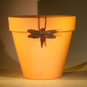 unknown Cast Iron Hanging Garden Pot Decoration -  Dragonfly<br>3.25 Wide x 2.25 High