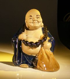 unknown Lucky Buddha Glazed Figurine