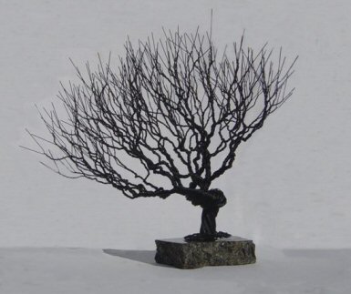 unknown Wire Bonsai Tree Sculpture - Natural Style