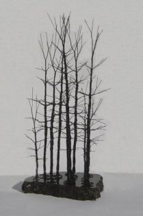 unknown Wire Bonsai Tree Sculpture - Forest Scene